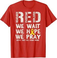 Remember Everyone Deployed - Red Friday Military Unisex T-Shirt picture