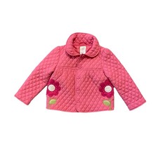 Gymboree Smart and Sweet Pink Quilted Flower Jacket Coat 4T 5T RARE HTF picture