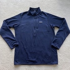 Patagonia R1 1/4 Zip Men's Fleece Pullover Medium Blue Waffle 40110 picture