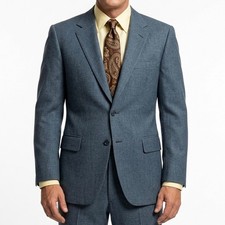 Vintage 1970s Men's LEVI's Action Suit 40 / 42 STA-PREST Gray Blue 2 Piece picture