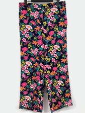 NWT J.Crew Factory Jamie Floral Blue Pink Wide Leg Cropped Pants 6 picture