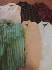 Lot of 6 Polo Ralph Lauren Long Sleeve Button Down Shirts. Size X-Large picture
