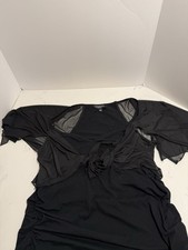 Nightfall Torrid Romantic Goth Sheer Mesh Blouse Women Mesh Sweetheart Top picture