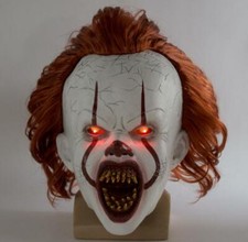 LED Mask Cosplay Pennywise Stephen King's It Chapter Two 2 Scary Joker Pro 2019 picture
