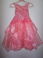 WICKED Glinda Good Witch Pink Halloween Costume Dress - Girls S 4-6X picture