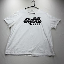 Sheshow Shirt Women’s 2XL “Bad Moms Club” Short Sleeve Top Blouse picture