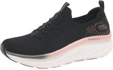 Skechers Women's D'lux Walker Let It Glow Sneaker - 149366 - Black & Rose Gold picture