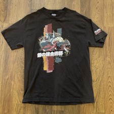 VTG 2004 full metal alchemist t shirt L brown edward alphonse elric anime rare picture