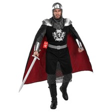 Men`s Medieval Knight Costume Adult Crusader Lord Outfit S - 3XL Halloween picture