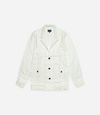 New Spier & MacKay Linen Overshirt Chore Jacket Mens S Off White 100% Linen NWOT picture