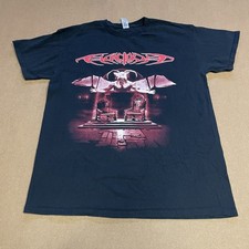 Engorged Shirt Mens Medium Black Heavy Metal Graphic Band Tee Gildan Concert picture