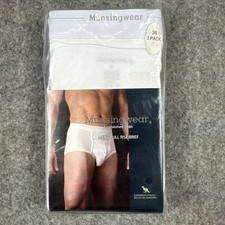 Munsingwear 3pk Full Rise Kangaroo Pouch Brief Underwear 38 White Discontinued picture