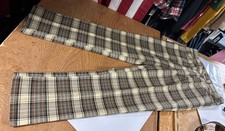 Vtg 70s JC Penney Ranchcraft PennPrest Brown Blue Plaid Pants Mens 33x32 Jean picture