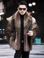 Men's Fur Winter Mid-length Fox Fur One-piece Mink Coat Thickened Velvet Jacket picture