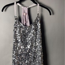 Maner silver sequin racerback tank Size Medium picture