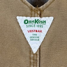 VTG OshKosh Vestbak Overalls 36x30 Duck Canvas Quilt Lined USA Made Double Knee picture