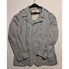 Ben Sherman Men's 4XL Gray Military Field Jacket Cotton Utility Coat picture
