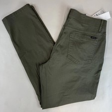 NWT Calvin Klein Mens Pants 36x32 Slim Fit Infinite Flex Stretch Olive Green picture