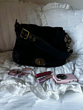 Coach Black 65th anniversary legacy, Turnlock Flap, Gold Hardware,Striped Lining picture