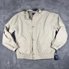 Vintage Callaway Golf Jacket Mens XL Beige Sueded Microfiber Windbreaker Y2K NWT picture