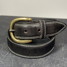 Vintage Calvin Klein Belt | Size 26 | Black Vintage Hand Waxed Bridle Leather UK picture