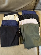 8 Pairs Maternity Over Belly Leggings LARGE Assorted Colors picture