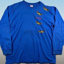 Supreme Moth Long Sleeve Tee SS15 Silence of the Lambs Blue Mens XL Made in USA picture