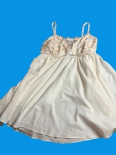 Soma L.E. Intrigue Chiffon Babydoll DG Teddy/babydoll Ivory Light Nude Large NWT picture