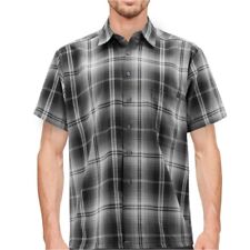 Maximos Men's Plaid Shirt Full Button Down Short Sleeve Classic Western Shirt picture