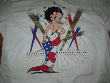 Diamond Dust Betty Boop Vtg 90s Dated 1990 Glam Chick T SHirt XL MADE USA picture