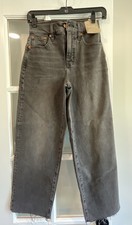 Madewell Black/gray Perfect Vintage Wide-Leg Jeans W23 Crop NWT picture