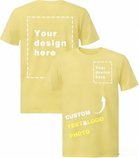 Custom T-Shirts: Print Your Photo/Logo Front & Back, Unisex Personalized Tee picture