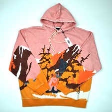 Kith Treats Campfire Hoodie Men's XLarge Pink Pullover Cotton Stretch FW21 picture