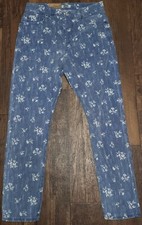 NWOT Polo Ralph Lauren Women's Blue The Callen High Rise Slim Floral Jeans picture