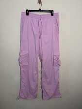 NWOT Lululemon Dance Studio Cargo Pants size Large Pink Drawstring Pockets picture