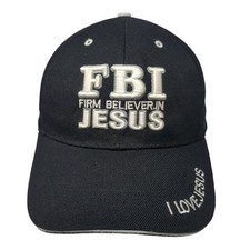 FBI Firm Believer In Jesus Strapback Hat Black One Size I Love Jesus picture
