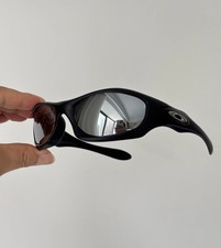 Oakley 00s Monster Dog Tech Vintage Polarized Sunglasses Matte Black Frames picture