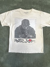 Tupac Poetic Justice Chemistry T-Shirt Men’s Medium 2Pac Rap Tee White picture