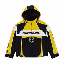 Supreme x Fox Hooded Full Zip Nylon Jacket Colorblock Yellow/Black/White M picture