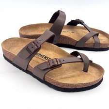Birkenstock Mayari Birkibuc Women's Wide Sandals – Mocha / Stone / Black picture