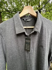 Travis Mathew the Zinna Men's Golf Polo Shirt Size L Dark Heather Grey picture