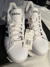 adidas Grand Court 2.0 GW9195 Mens 10.5 White Black Sneakers picture