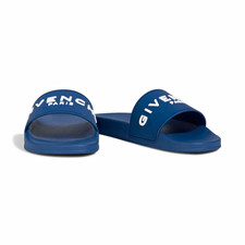 Givenchy Paris Men's Blue Logo Rubber Slide Sandals Slip-On US 6.5 EU 39 picture