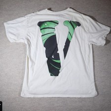 VLONE Juice WRLD Smile 999 T-Shirt Mens White Green Streetwear Graphic Tee L picture