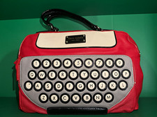 Kate Spade New York Typewriter Novelty Red Pebbled Leather Satchel, Zip picture