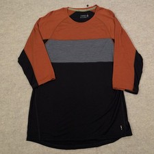 Smartwool Merino Sport 120 Mens M Mountain Bike 3/4 Sleeve Jersey Wool Blend picture