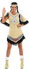 Women`s Native American Girl Costume Ladies Indigenous Indian Halloween S - XXL picture