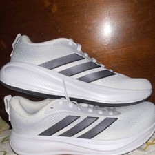 Adidas Duramo White/Black Running Shoes- Size 10 picture
