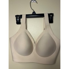 Seamless Wireless Padded Bra Beige V-Neck Adjustable Straps Size S picture
