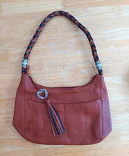 Brighton The Brighton Collection Pebbled Leather Shoulder Bag Zip w/ Dust Bag picture